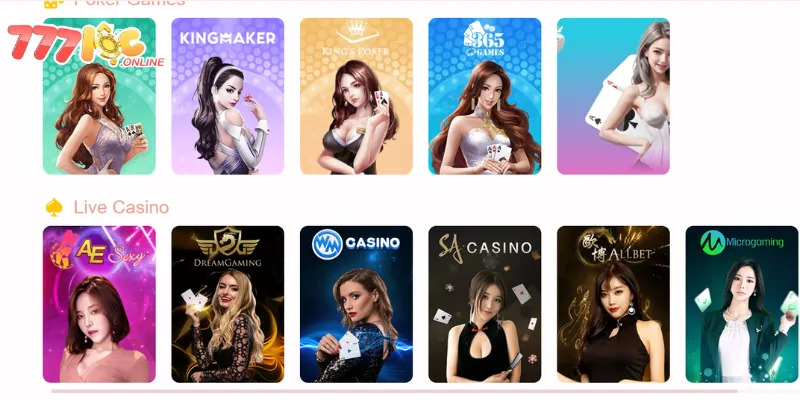 Các tựa game casino hấp dẫn