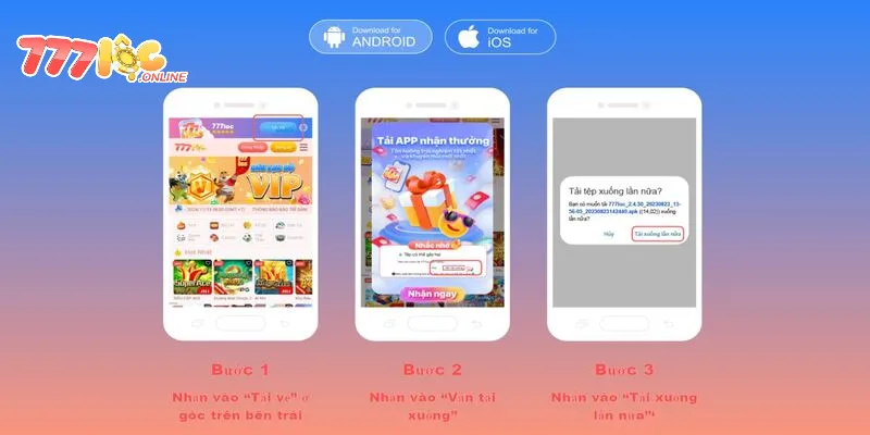 Hướng dẫn tải app 777loc về các dòng máy Android
